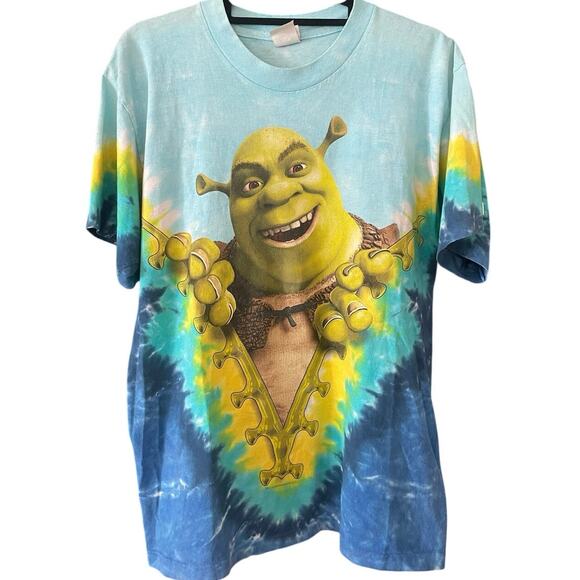 tie dye shrek shirt